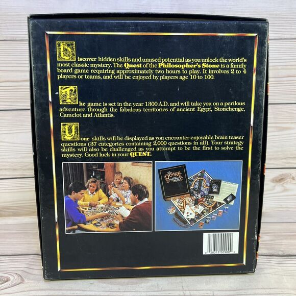 Quest of Philosophers Stone 1986 Fantasy Board Games Gang 1st Edition - NO COINS - Picture 3 of 15